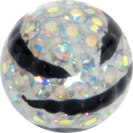 Bijouteria Piercingverschluss (Chirurgenstahl 316L, Epoxiharz, Kristall)