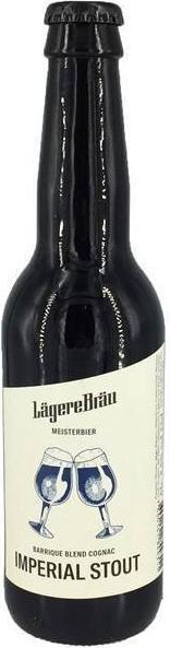 Actual product image Lägere Bräu Imperial Stout Cognac Barrique Blend Master Beer 33 cl EW bottle (20 x 33 cl)