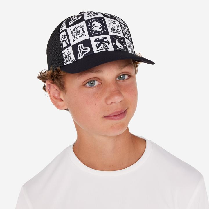 Actual product image Olaian Cap Kinder UV-Schutz Surfen Surfallday schwarz (53, 54, 55, 56)