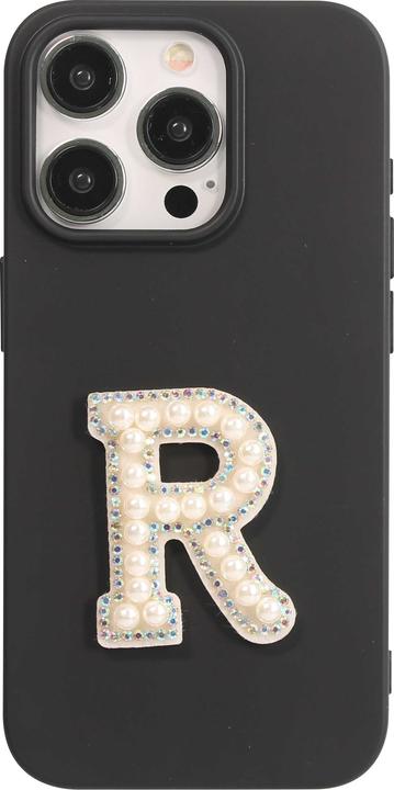 Produktbild PhoneLook Sticker Aufkleber für Handy/Tablet/Computer 3D Pearls weiss Buchstabe R