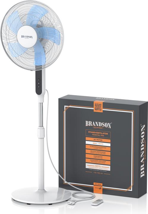 Produktbild Brandson Standventilator, DC Motor, Fernbedienung, energiesparend, Timer, leise, 80° Oszillation, 12 Stufen (56 dB)