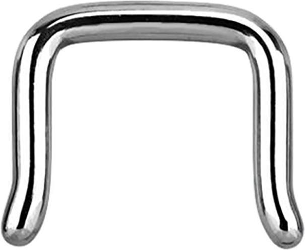 Star Piercing Septum Ring U abgewinkelt silber (ohne Messing, Chirurgenstahl 316L)