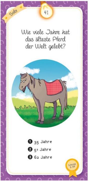 Actual product image The quiz of the horses and ponies (German)