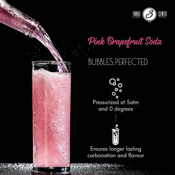 Actual product image Three Cents Pink grapefruit soda (6 x 20 cl)