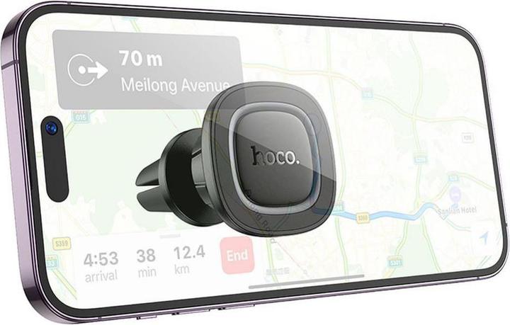Image du produit Hoco Auto holder magnetic car holder for air vent H72 black metal gray