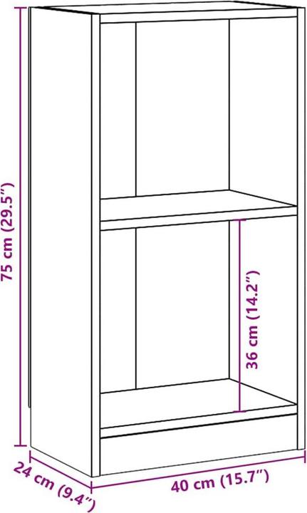 Produktbild VidaXL Bücherregal (40 x 24 x 75 cm)