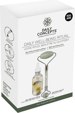 Image du produit Daily Concepts Coffret cadeau quotidien Rouleau facial Jade avec multi-huile d'iris 227g (Set soin du visage)