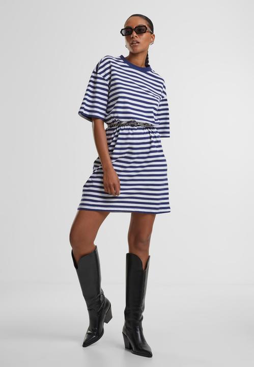 Actual product image Urban Classics Ladies Oversized Striped Tee Dress - 142655 (M)