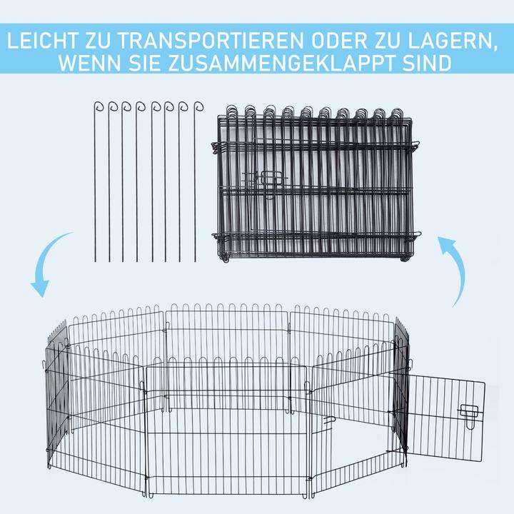 Produktbild PawHut Freilaufgehege für Hasen, Kaninchen und Hundewelpen