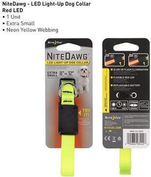 Produktbild Nite Ize NiteDawg LED Dog Halsband gelb xs (XS, Hund)