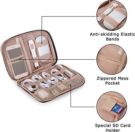 Produktbild Only-Bags.Store Elektronik-Tasche, Elektronik-Organizer für Handy-Ladekabel, Powerbank, USB-Sticks, SD-Karten