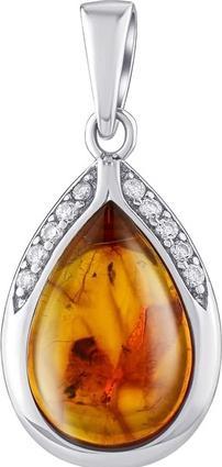 Silvego Silver pendant with natural amber JST13327PJ (925 Sterling Silber)
