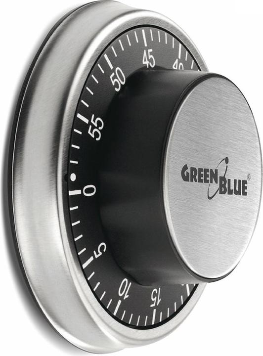 Greenblue 51348 - Mechanischer Küchentimer - Silber - 60 min - Magnetic - 9,5 cm - Box