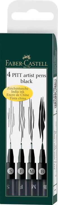 Image du produit Faber-Castell PITT Stylo d'artiste (Noir, 4 x)