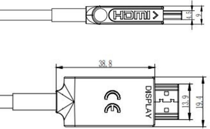 Produktbild Enova HDMI Glasfaser Kabel 8K/60Hz, 20m, schwarz (20 m, HDMI)