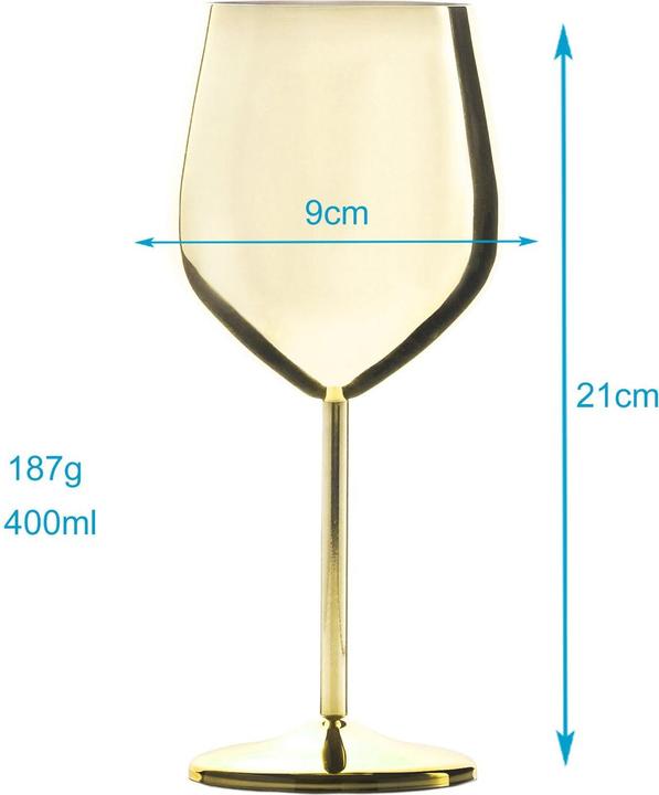 Produktbild Intirilife Weingläser 400 ml Bruchfest (2er-Set) (40 cl, 2 Gläser, Weingläser Set)