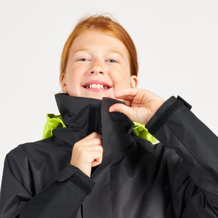 Produktbild Tribord Regenjacke Segeljacke Kinder wasserdicht winddicht - Sailing 300 dunkelgrau