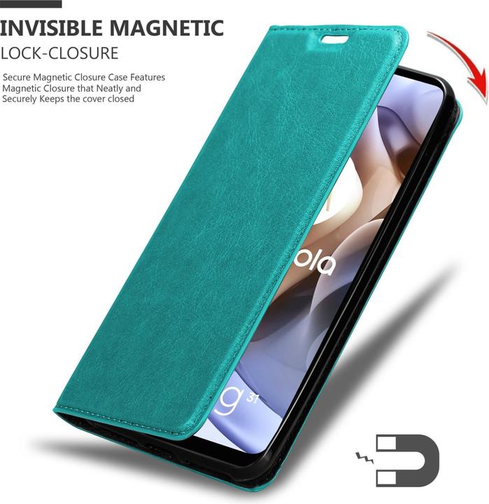 Actual product image Cadorabo Book Invis. Magnet sleeve (Motorola Moto G31, Motorola Moto G41)