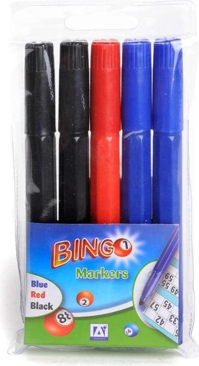 Image du produit Anker Marqueurs Bingo 5pcs (Noir/bleu/rouge, 5 x)