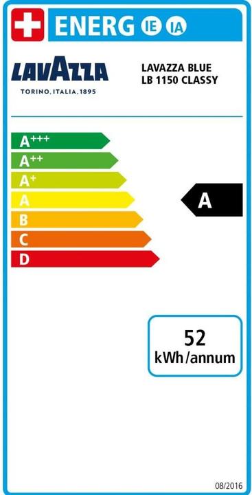 Energie-Label Lavazza LB 1150 Classy (Lavazza Blue)