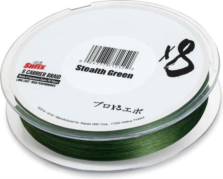 Actual product image Sufix X8 Braid 150m Stealth Green (7.50 kg, 0.24 mm)