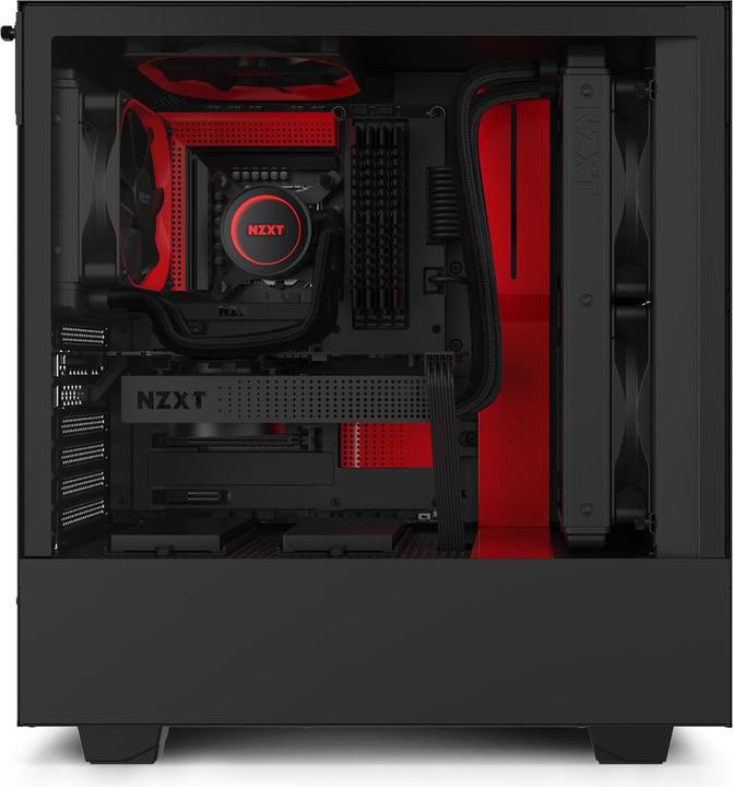 Actual product image NZXT H511 Matte Red Case (mATX, Mini-ATX, ATX)
