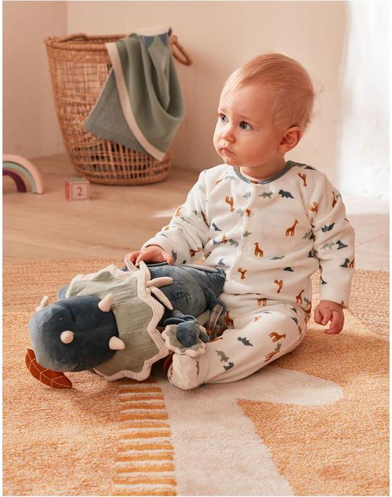 Actual product image Noukies Romper suit velour with animals white size 68 (68)