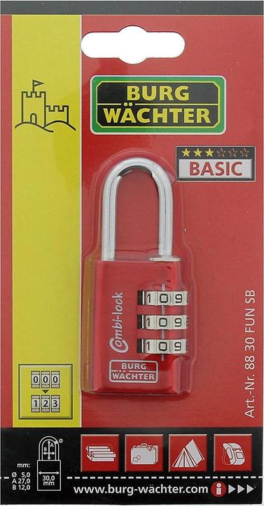 Actual product image Burg Wächter Combi 88 30 Fun SB combination lock