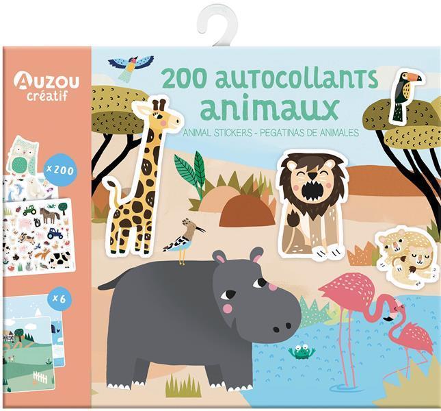 Auzou France Animaux : 200 autocollants. Animal stickers. Pegatinas de animales