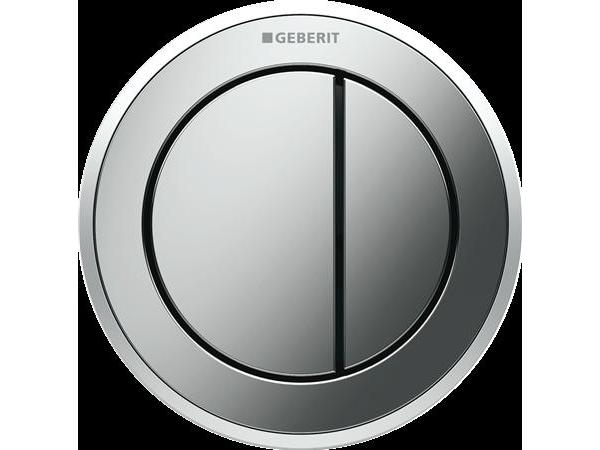 Actual product image Geberit Remote control type 10 pneumatic 2-flush Furniture handle chrome high gloss/chrome silk