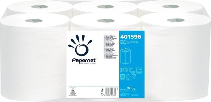 Actual product image Papernet 401596 paper towel 450 sheets 37.25 m Cellulose White (6 x)