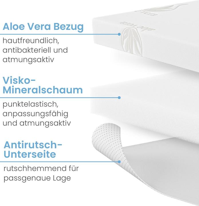 Produktbild Bestschlaf Visko-Mineralschaum Matratzenauflage, Höhe 4 cm (140 x 200 cm)
