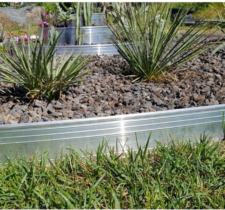 Actual product image Green Split Ultra strong aluminium lawn edging 5m 10m 15m 20m 25m 30m 10100cm or 14x100cm or 24x100cm (100 cm)