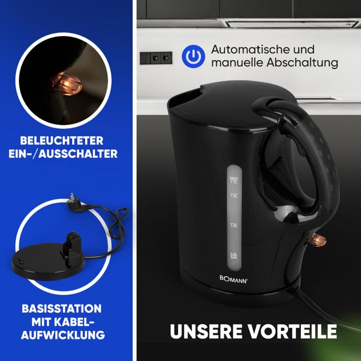 Produktbild Bomann WK 6079 CB schwarz (1.70 l)