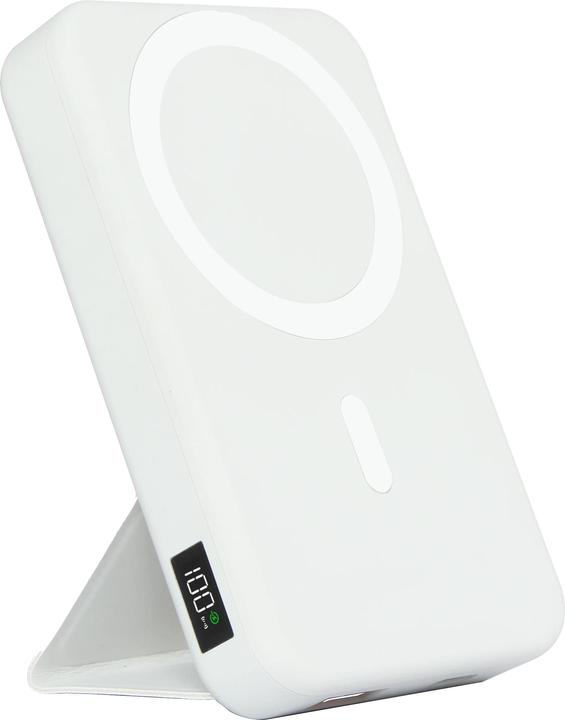 Image du produit PhoneLook Batterie externe magnétique 15W 10000 mAh Power Bank MagSafe fonction Stand (avec anneau autocollan (10000 mAh, 15 W)
