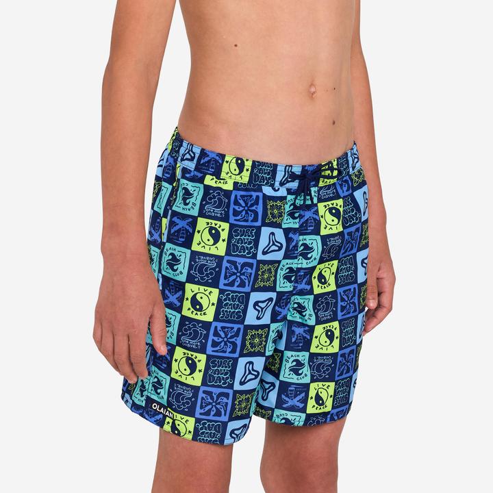 Image du produit Olaian Short de bain surf à poches Garçon - 100 Surfallday multicolore (8, 9, 10)
