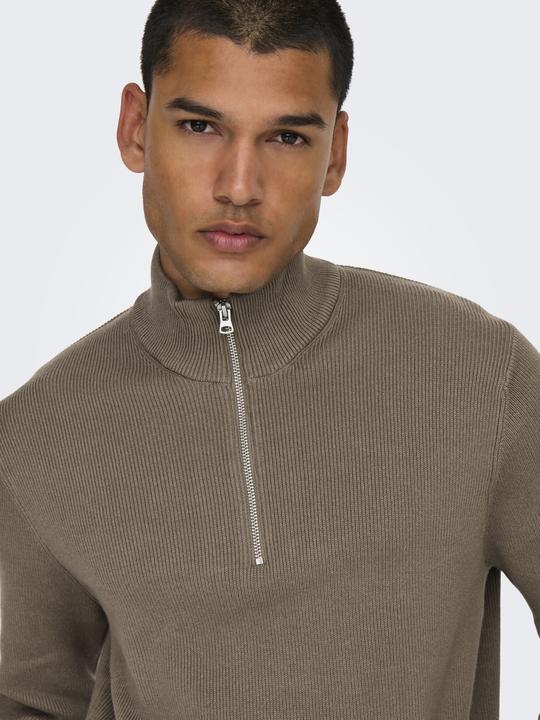 Produktbild Only & Sons Onsphil Reg 12 Struc Half Zip Knit Noos (XS)