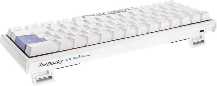 Produktbild Ducky One 2 Pro Mini White Edition Gaming Tastatur, RGB LED - Cherry Silent (DE, Kabelgebunden)