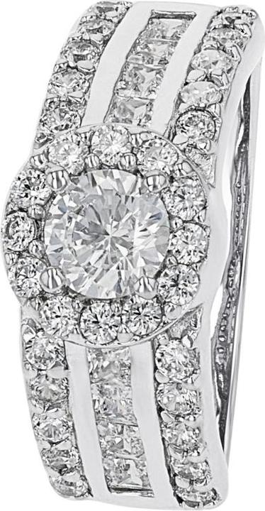Immagine prodotto Amor Ringe für Damen, 925 Sterling Silber, Zirkonia synth. (56, 925 Argento)