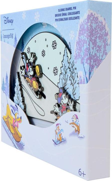 Actual product image Loungefly Disney by pin badge Mickey and friends Winter Wonderland 3" Limited Edition 8 cm