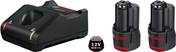 Karton, GAL 12V-40, 2x oplaadbare batterij GBA 12V 2.0Ah