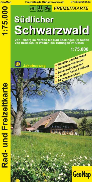 Produktbild Südlicher Schwarzwald - Rad- und Freizeitkarte