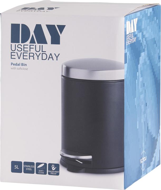Image du produit H. P. Schou DAY - Pedal Bin Black - 5L (756242) (5 l)