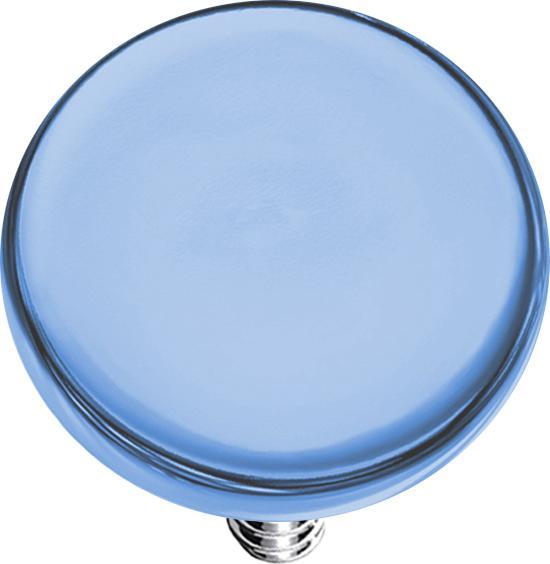 Immagine prodotto Star Piercing Lente Dermal Anchor blu chiaro con rivestimento in titanio (Acciaio chirurgico 316L, senza ottone)