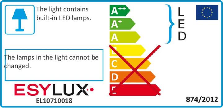 Energy Label Esylux LED Spotlight OL 100 LED 5K sw (770 lm, IP55)