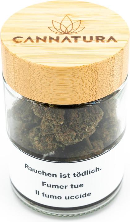 Actual product image Cannatura Harmony, organic CBD in airtight reusable jar (20 g, Indoor)