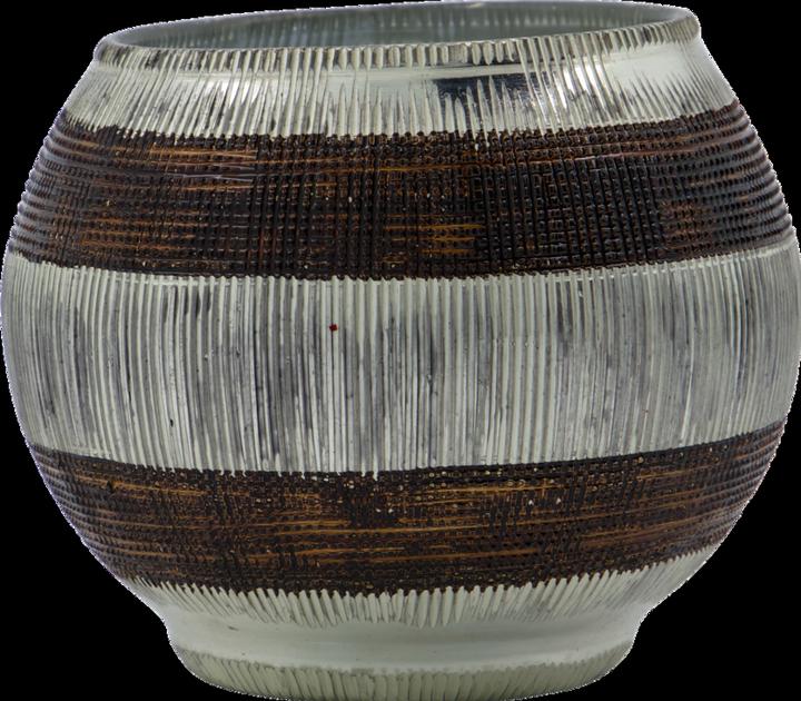 House Doctor Tealight holder, HDStripe, Silver finishBrown