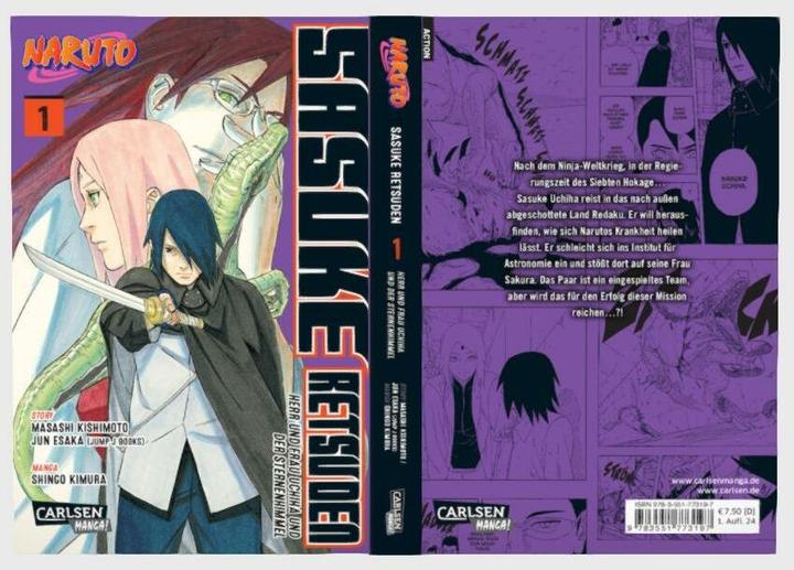 Immagine prodotto Naruto - Sasuke Retsuden: Herr und Frau Uchiha und der Sternenhimmel (Manga) 1 (Tedesco, Masashi Kishimoto, Jun Esaka, Miyuki Tsuji, Shingo Kimura, 2024)