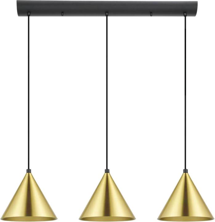 Immagine prodotto EGLO Lampada a sospensione NARICES 3x E27 nero/ottone (E27, 0 lm)