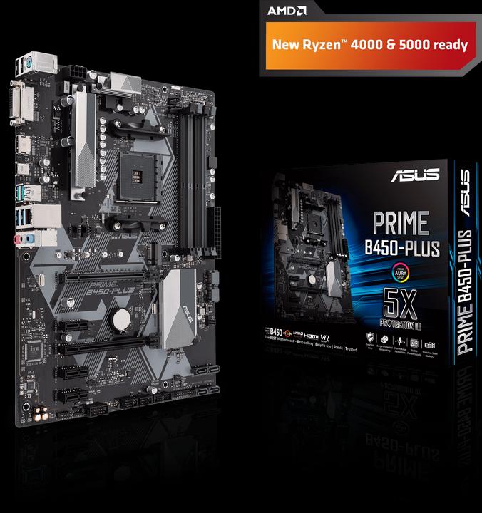 Produktbild ASUS Prime B450-Plus (AM4, AMD B450, ATX)